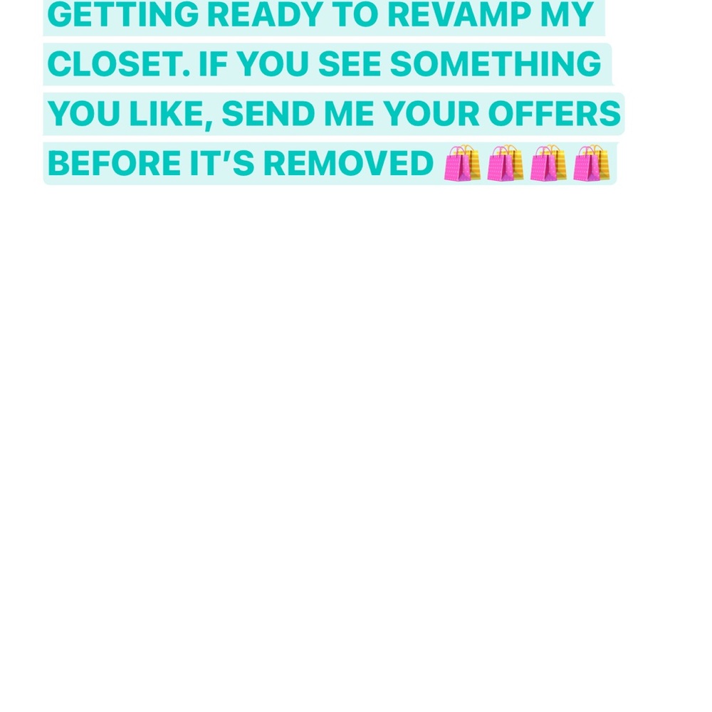 Closet Sale Announcement Text Graphic